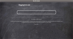 Desktop Screenshot of bloggingtutor.com